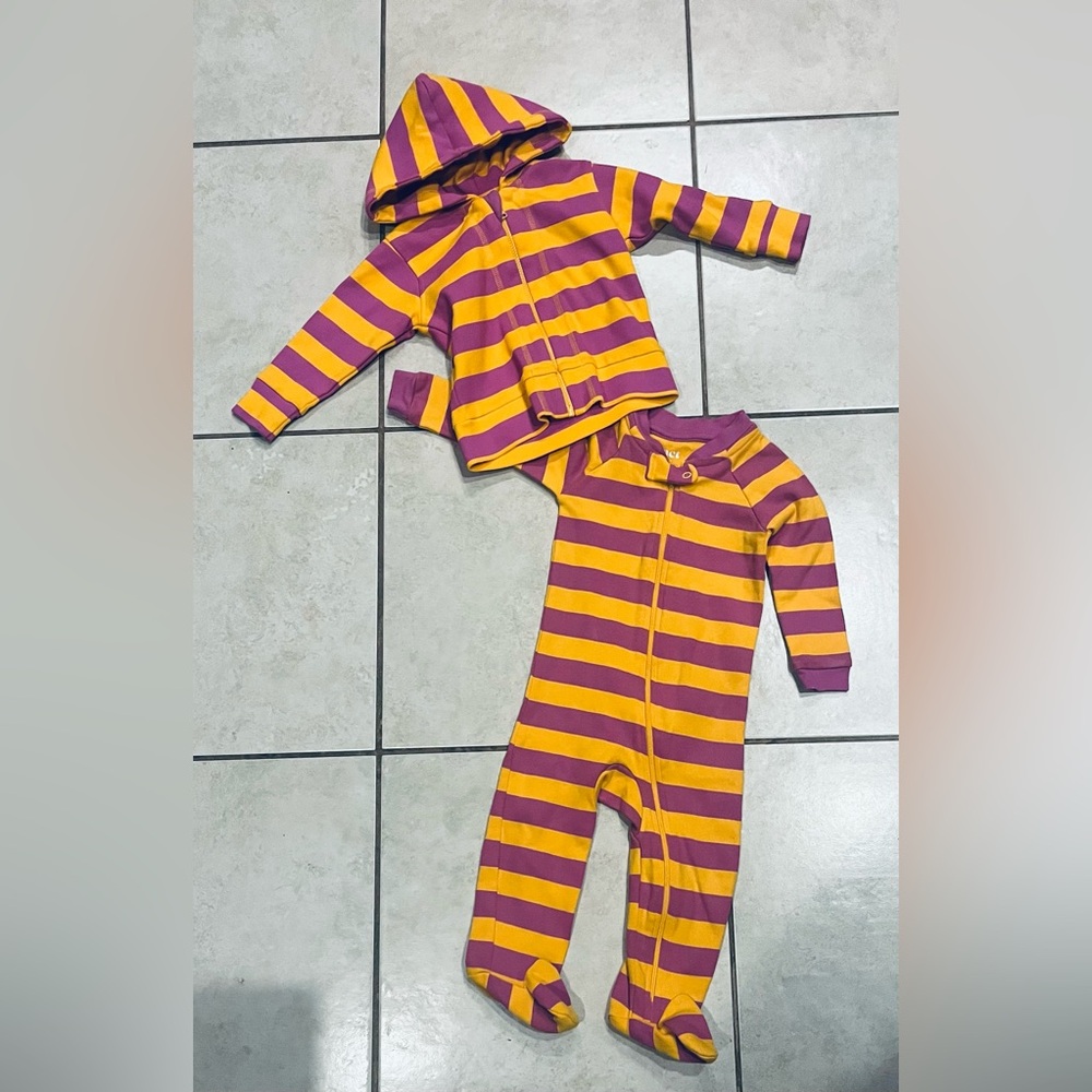 Pact Striped Jacket and Sleeper